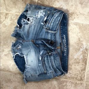 American Eagle distressed jean shorts